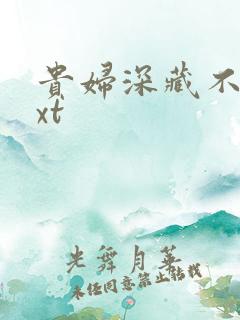 贵妇深藏不露txt