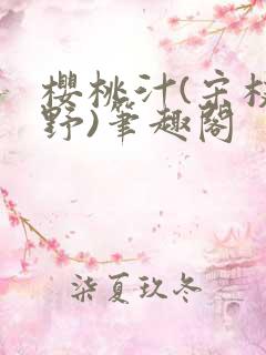 樱桃汁(宋枝江野)笔趣阁