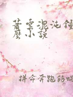 萧云混沌钟是什么小说