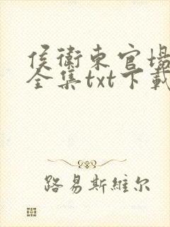 侯卫东官场笔记全集txt下载