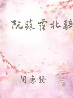 阮苏霍北辞小说