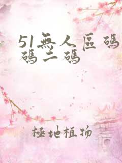 51无人区码一码二码