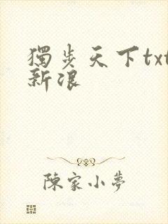 独步天下txt新浪