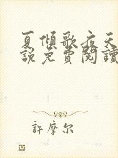 夏倾歌夜天承小说免费阅读