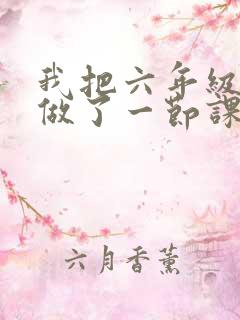 我把六年级妹妹做了一节课