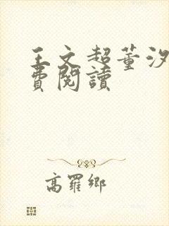 王文超董汐瑜免费阅读