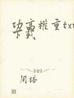 功高权重txt下载