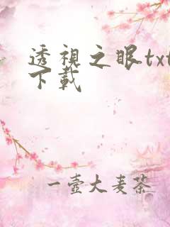 透视之眼txt下载