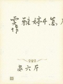 雯雅婷4怎么操作