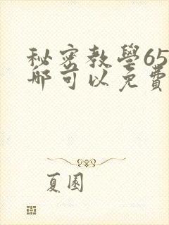 秘密教学65在哪可以免费阅读