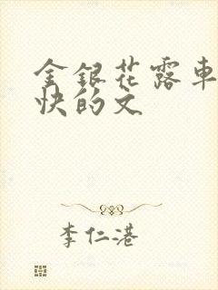 金银花露车速最快的文