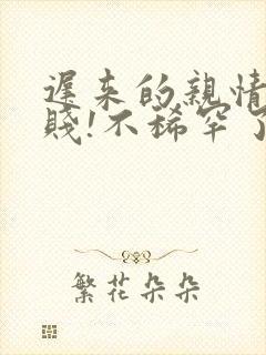 迟来的亲情太轻贱!不稀罕了