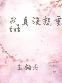我真没想重生啊txt