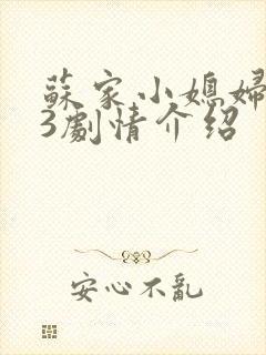 苏家小媳妇1v3剧情介绍