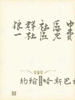 狼群社区中文第一社区免费