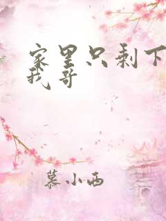 家里只剩下我和我哥