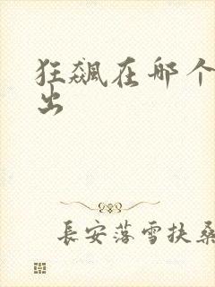 狂飙在哪个台播出