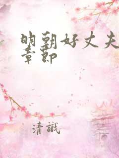 明朝好丈夫最新章节