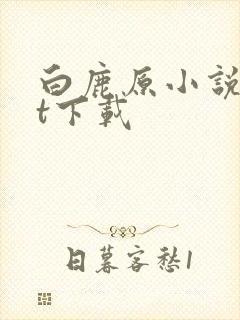 白鹿原小说txt下载