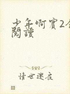 少年啊宾2全文阅读