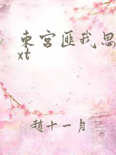 东宫匪我思存txt