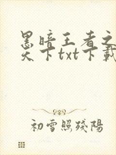 黑暗王者之妖临天下txt下载