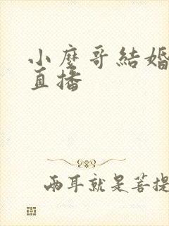 小么哥结婚视频直播