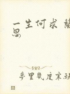 一生何求 兰思思