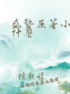 盛势原著小说叫什么