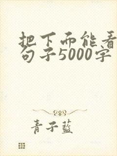 把下面能看湿的句子5000字