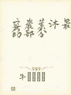 容岩叶沐最激烈的部分