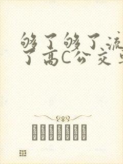 够了够了流出来了高C公交车