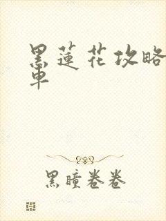 黑莲花攻略手册车