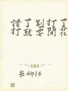 错了别打了 再打就要开花了