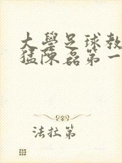 大学足球教练王猛陈磊第一篇