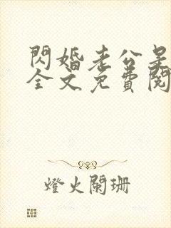 闪婚老公是总裁全文免费阅读