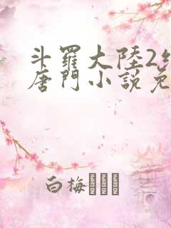 斗罗大陆2绝世唐门小说免费