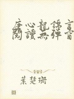 唐心龙锦言免费阅读无弹窗