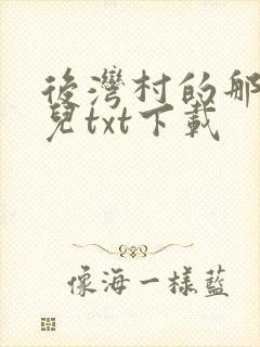 后湾村的那些事儿txt下载