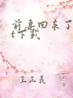 前妻回来了txt下载