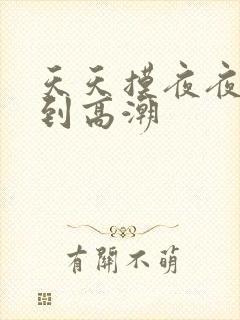 天天摸夜夜摸摸到高潮