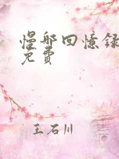 慢哪回忆录全文免费