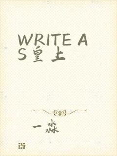 WRITE AS皇上