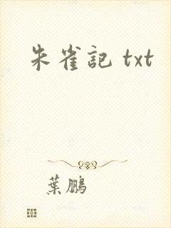 朱雀记 txt