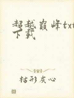 超越巅峰txt下载