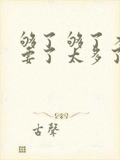 够了 够了 不要了 太多了