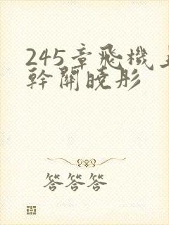 245章飞机上干关晓彤