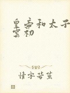 皇帝和太子妃h云初