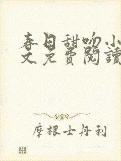 春日甜吻小说全文免费阅读