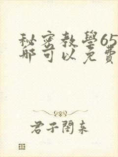 秘密教学65在哪可以免费阅读